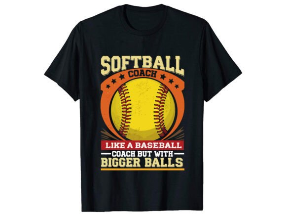 Softball Coach T-Shirt Graphics for Bold Brand Design